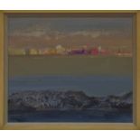 * MARDI BARRIE (1930 - 2004), EVENING BEACH acrylic on board, signed under slip 51.5cm x 61.