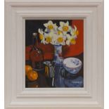FRANK COLCLOUGH, SPRING FLOWER STUDY oil on board,