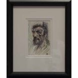* PETER HOWSON OBE, THE KING TAKES THE BEGGARS ROAD (PENGUIN BOOKS SERIES) mixed media on paper,