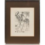 * SALVADOR DALI (SPANISH 1904 - 1989), DON QUIXOTE etching, signed in the plate 17cm x 12cm Mounted,