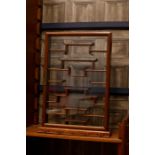 MID 20TH CENTURY CHINESE HARDWOOD GLAZED CABINET with interior multi level shelves and glazed