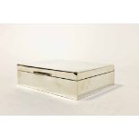 INDIAN SILVER CIGARETTE BOX of rectangular form, inscribed to the interior of the lid,