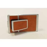 POLAROID SX-70 FOLDING LAND CAMERA with chrome and faux leather finish,