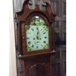 EARLY NINETEENTH CENTURY MAHOGANY LONGCASE CLOCK BY JAMES WILL LAW KIRK the unsigned eight day two