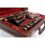 BOOSEY & HAWKES SYMPHONY 1010 CLARINET ebonised finished with silvered keys, serial number 505258,