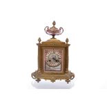 NINETEENTH CENTURY FRENCH GILT MANTEL CLOCK by Japy Freres,