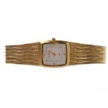 LADY'S GOLD PLATED SKAGEN STEEL DIAMOND SET WRISTWATCH reference 380XSGGW, quartz movement,