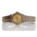 LADY'S STAINLESS STEEL AND EIGHTEEN CARAT GOLD EBEL CLASSIC WAVE DIAMOND SET WRISTWATCH reference