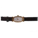 LADY'S GOLD PLATED RAYMOND WEIL GENEVE WRISTWATCH reference 3803, quartz movement,