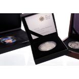 GROUP OF SILVER COINS comprising a Royal Mint Restoration of the Monarchy £5 coin,