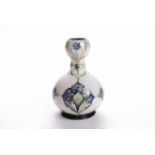 MOORCROFT FOR MACINTYRE FORGET ME NOT PATTERN VASE of gourd form,