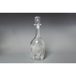 UNIQUE ALISON KINNARD ORREFORS GLASS DECANTER engraved by Alison Kinnaird MBE,