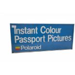 INSTANT COLOUR PASSPORT PICTURES POLAROID ILLUMINATED ADVERTISING SIGN 64cm long,