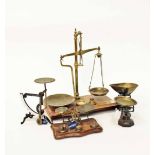 THREE SETS OF SCALES together with a scientific instrument