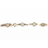 GROUP OF LADY'S WRISTWATCHES comprising three nine carat gold examples,