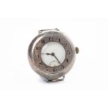 EARLY TWENTIETH CENTURY ROLEX TRENCH WATCH half hunter style,