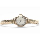 LADY'S CERTINA WRISTWATCH signed manual wind movement, the silvered dial with Arabic numerals,