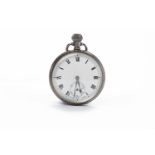 GENTLEMAN'S OPEN FACE POCKET WATCH the seven jewels keyless wind movement numbered 8645869,