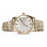 MID TO LATE TWENTIETH CENTURY GENTLEMAN'S GOLD PLATED OMEGA AUTOMATIC WATCH the silvered dial with