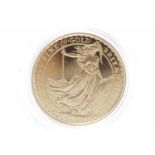 BRITISH 1/2 FINE GOLD 50 POUNDS COIN DATED 1987