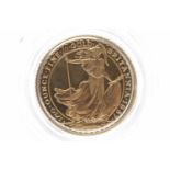 BRITISH 1/10 OZ FINE GOLD 10 POUNDS COIN DATED 1987