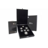 2008 UNITED KINGDOM COINAGE ROYAL SHIELD OF ARMS SILVER PIEDFORT COLLECTION in fitted case,