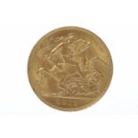 GOLD HALF SOVEREIGN DATED 1913