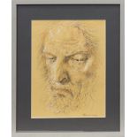 * PETER HOWSON OBE, CHRIST mixed media on paper, signed and dated 2014 29cm x 22cm Mounted,