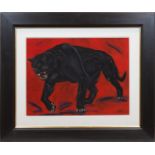 * VALENTINE PETROV, PUMA pastel on paper, signed 47cm x 63cm Mounted,