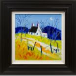 JOHN DAMARI, SICLE MOON, WEE CROFT, PENNYGHAIL, MULL oil on canvas,