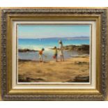 * ALLAN NELSON, BEACH SCENE I oil on panel, signed 38.