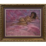 * JOHN MACKIE, RECLINING NUDE pastel on paper, signed 48.