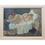 CONTEMPORARY SCHOOL, FEMALE NUDE RESTING,