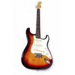 FENDER STRATOCASTER MIJ ELECTRIC GUITAR serial number T031931, vintage sunburst finish,