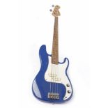 STARFIRE PRECISION BASS GUITAR serial number 097820, solid blue body,