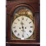EARLY 19TH CENTURY MAHOGANY LONGCASE CLOCK maker Coghill of Glasgow,
