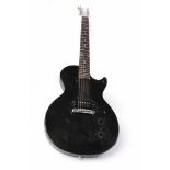 GIBSON LES PAUL JUNIOR 2010 serial number 123701300, solid black body, in fitted hard case,