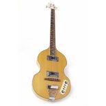 ALDEN 3/4 BASS GUITAR with blonde finish, humbucker pick-ups, two independent volume controls,