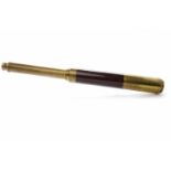 19TH CENTURY DOLLAND OF LONDON TELESCOPE three draw, the first draw engraved with maker,