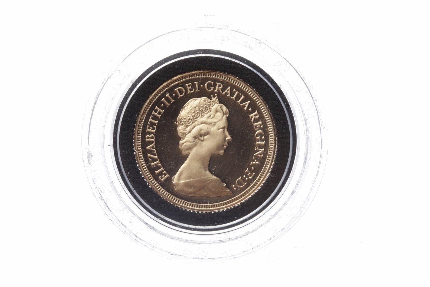 GOLD PROOF SOVEREIGN DATED 1979 in capsule,