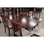 STAG DROP LEAF DINING TABLE along with six chairs