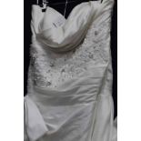 DESIGNER WEDDING DRESS ivory, with embroidery and sequins,