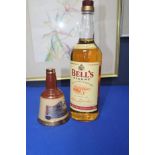 NINE BELL'S WHISKY DECANTERS To include Golden Jubilee, Christmas 1990 and Millennium 8 Years Old.