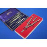 COLLECTION OF TECHNICAL DRAWING INSTRUMENTS AND ACCESSORIES including Jackson Bros drawing set,