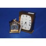 SWIZA 8 DAY MANTEL CLOCK with Roman numeral dial;