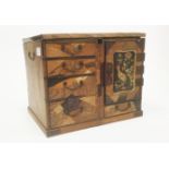 EARLY 20TH CENTURY CHINESE TABLE CABINET with drawers and cupboard compartment,