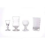 FOUR 19TH CENTURY DRINKING GLASSES