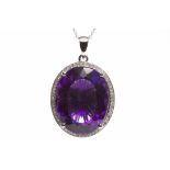 IMPRESSIVE AMETHYST SET PENDANT