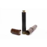 19TH CENTURY THREE DRAW BRASS TELESCOPE