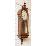 A VICTORIAN WALNUT WALL CLOCK, by Joseph Greenwood Hebden Bridge UK, with double fusée movement,